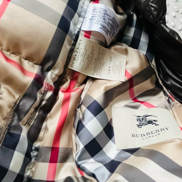 Burberry London Shiny Brown Down PufferJacket Size 2 - Picture 8 of 16